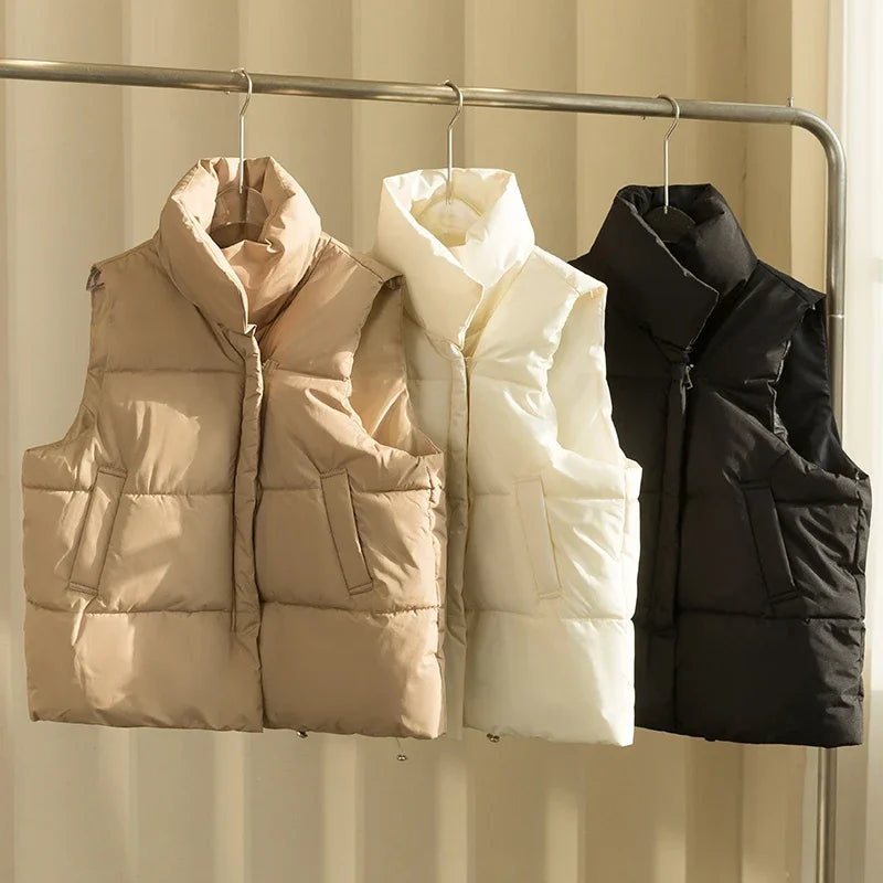 Puffer Vest For Women Sleeveless Winter Zip Up